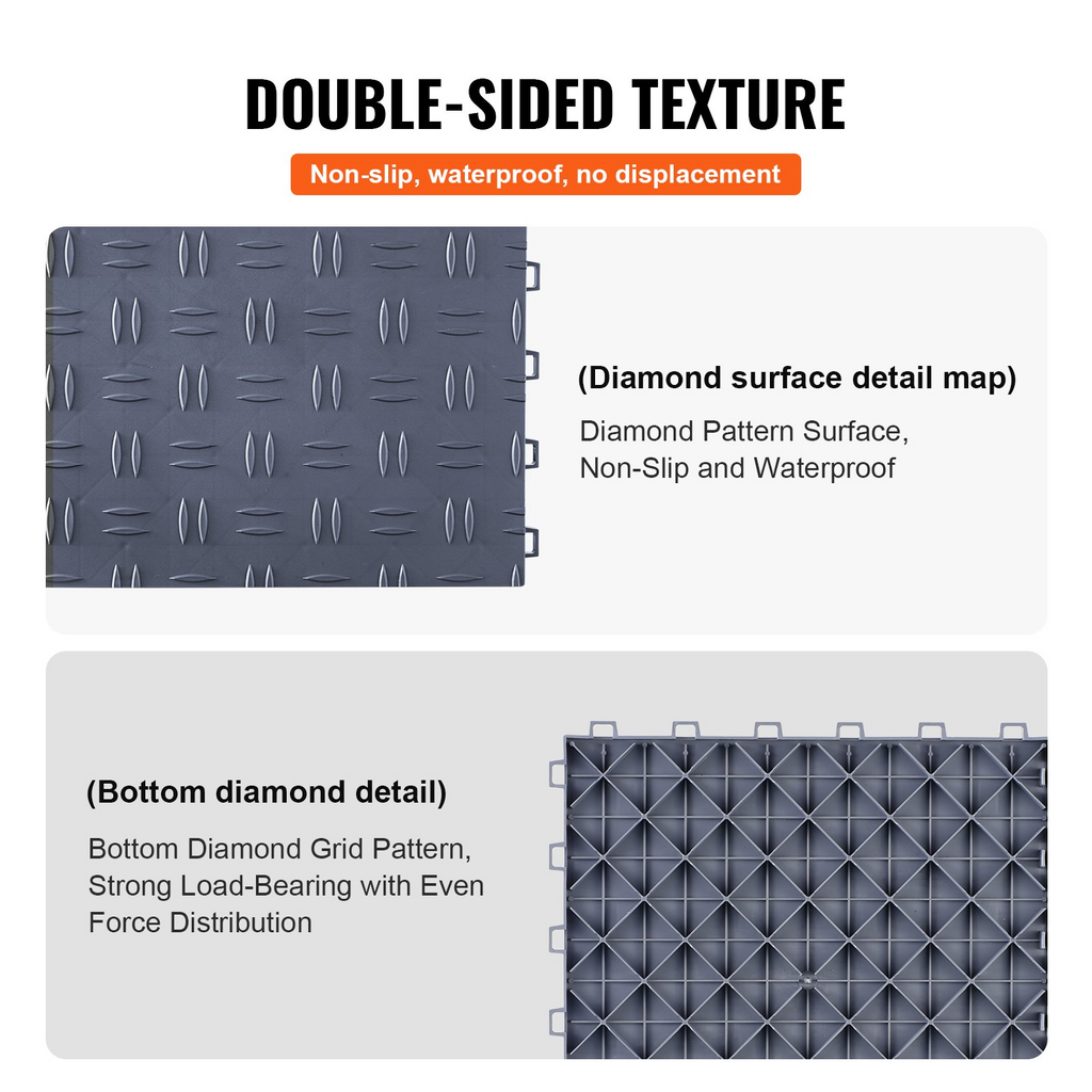 VEVOR Azulejos entrelazados para garaje 12 x 12 x 0,53 pulgadas