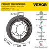 Cable de limpieza de desagües VEVOR de 15mts  x 1/2 pulgada, cable de núcleo sólido, cable de alcantarillado, barrena de drenaje, limpiador de cables, serpiente, tubería de obstrucción, cable de limpieza de desagües JH2