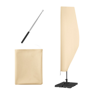 Funda para sombrilla de patio de 7 a 13 pies 2000 mm con cremallera y varilla
