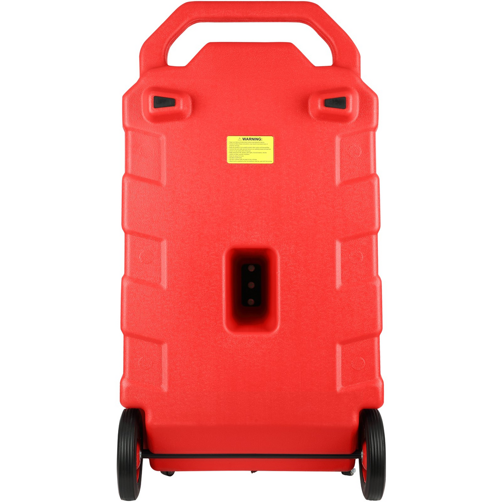 VEVOR Fuel Caddy, 32 galones, tanque de almacenamiento de combustible portátil sobre ruedas, con bomba de transferencia manual, contenedor de combustible diésel y gasolina JH2