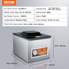 Selladora al vacío de cámara VEVOR potencia de sellado de 260 W tamaño compacto con longitud de sellado de 10,2"