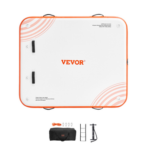 VEVOR Muelle flotante inflable de 6 x 5 pies