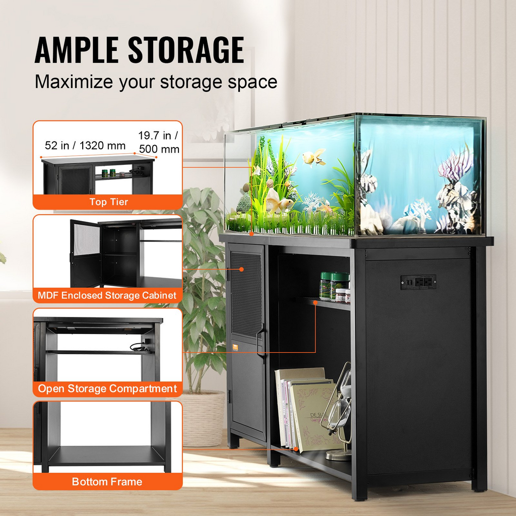 VEVOR Soporte para acuario de 75 galones 52 x 19,7 x 32,3 pulgadas capacidad de carga de 626 libras