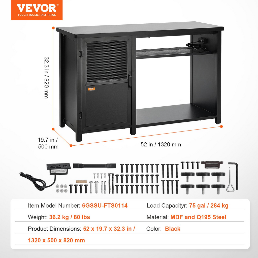 VEVOR Soporte para acuario de 75 galones 52 x 19,7 x 32,3 pulgadas capacidad de carga de 626 libras