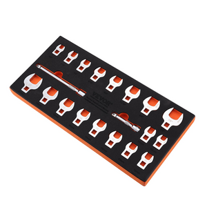 Juego de llaves de pata de gallo VEVOR de pata de gallo de 20 piezas con accionamiento de 3/8