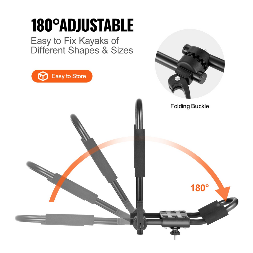 VEVOR Portaequipajes para kayak 2 pares barra en J