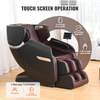 Sillón de masaje VEVOR:  de cuerpo completo con gravedad cero múltiples modos automáticos shiatsu 3D calefacción altavoz Bluetooth airbag rodillo para pies y pantalla táctil.