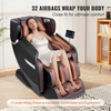 Sillón de masaje VEVOR:  de cuerpo completo con gravedad cero múltiples modos automáticos shiatsu 3D calefacción altavoz Bluetooth airbag rodillo para pies y pantalla táctil.