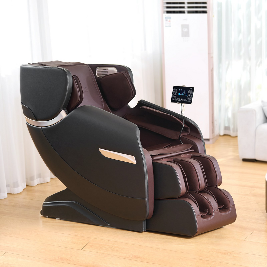 Sillón de masaje VEVOR:  de cuerpo completo con gravedad cero múltiples modos automáticos shiatsu 3D calefacción altavoz Bluetooth airbag rodillo para pies y pantalla táctil.