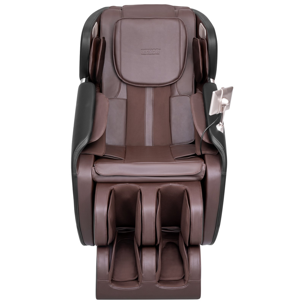 Sillón de masaje VEVOR:  de cuerpo completo con gravedad cero múltiples modos automáticos shiatsu 3D calefacción altavoz Bluetooth airbag rodillo para pies y pantalla táctil.