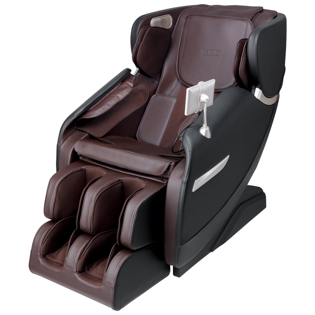 Sillón de masaje VEVOR:  de cuerpo completo con gravedad cero múltiples modos automáticos shiatsu 3D calefacción altavoz Bluetooth airbag rodillo para pies y pantalla táctil.