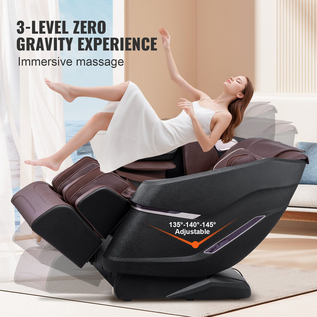 Sillón de masaje VEVOR con riel flexible SL 10-18 modos automáticos
