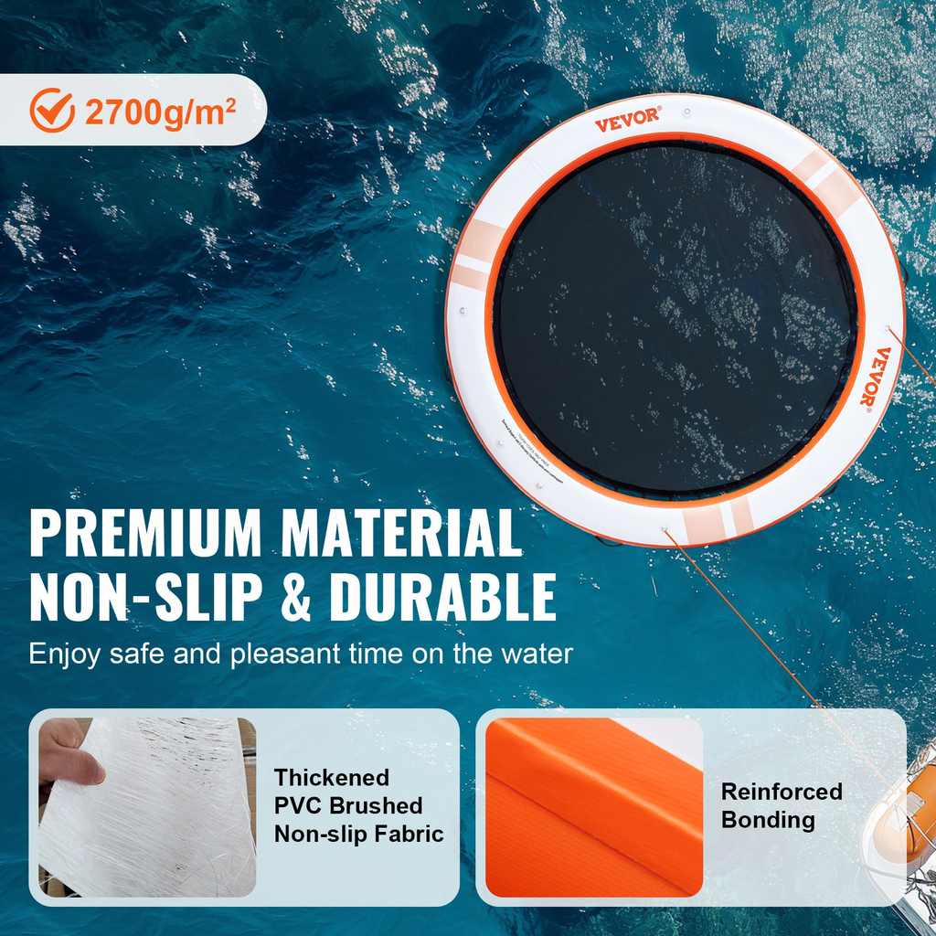 Muelle flotante inflable VEVOR de ø10 pies