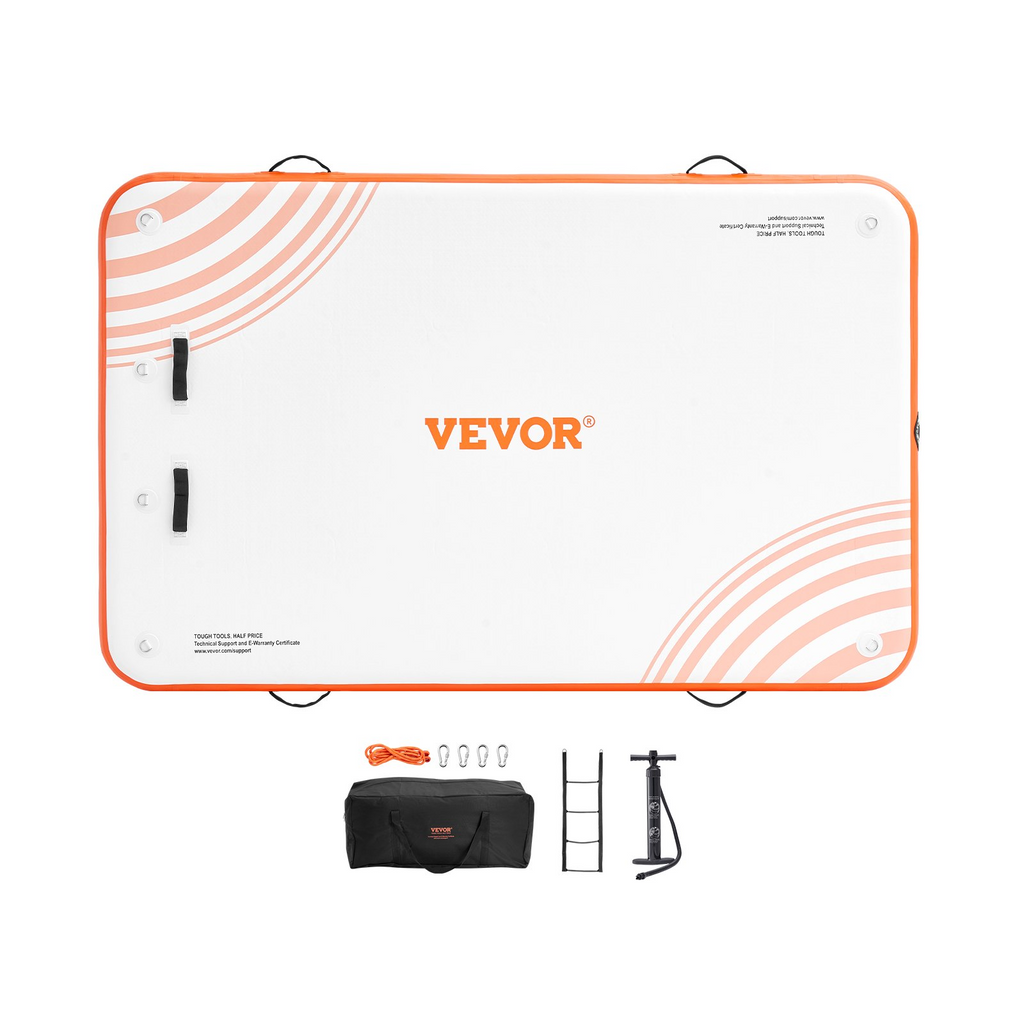 VEVOR Muelle flotante inflable de 8 x 5 pies