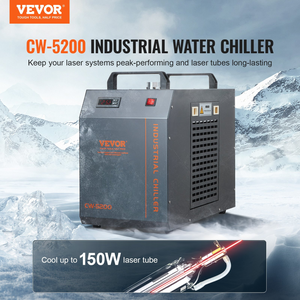 Enfriador de agua industrial VEVOR CW-5200 capacidad de tanque de agua de 7 l caudal máximo de 13 l/min
