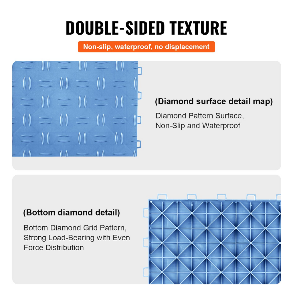 VEVOR Azulejos entrelazados para garaje 12 x 12 x 0,53 pulgadas