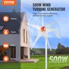 Generador de turbina eólica VEVOR de 500 W 12 V 5 aspas con controlador MPPT