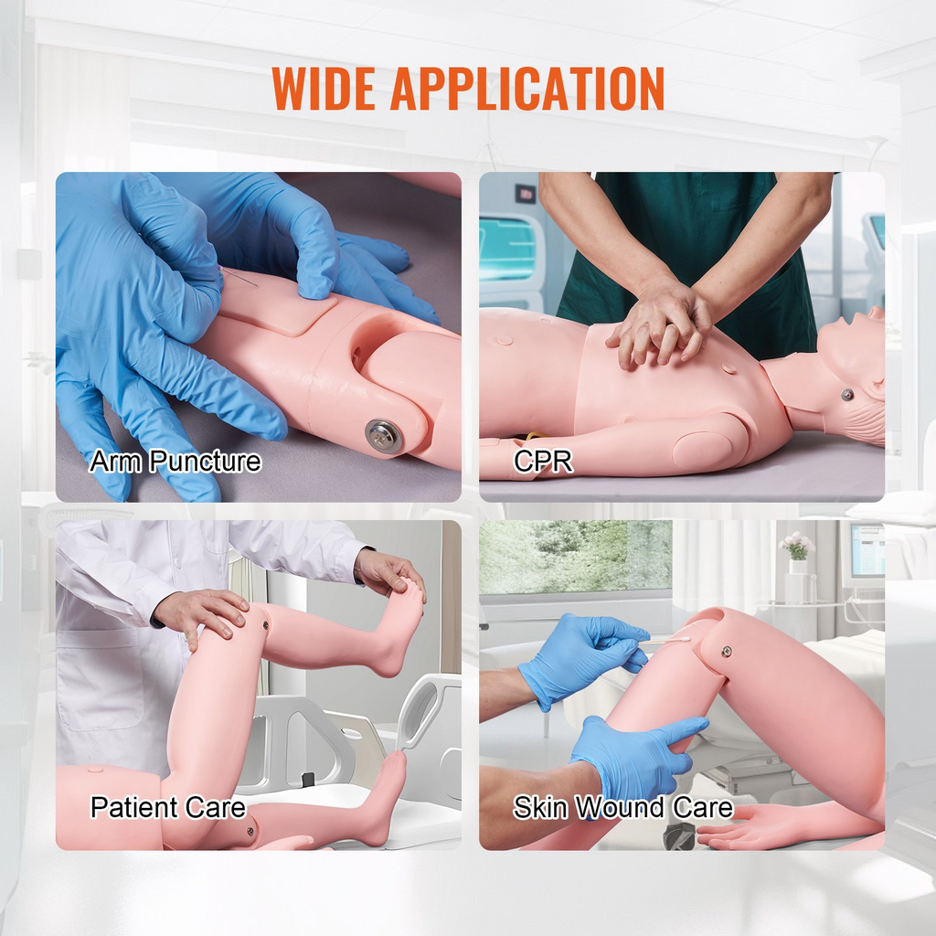 Maniquí de entrenamiento de enfermería VEVOR tamaño natural femenino PVC