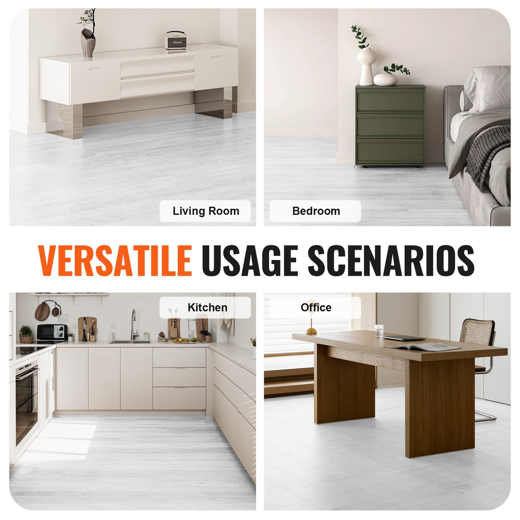 Azulejos de vinilo autoadhesivos VEVOR de 390 x 23,6 pulgadas 1,5 mm de grosor