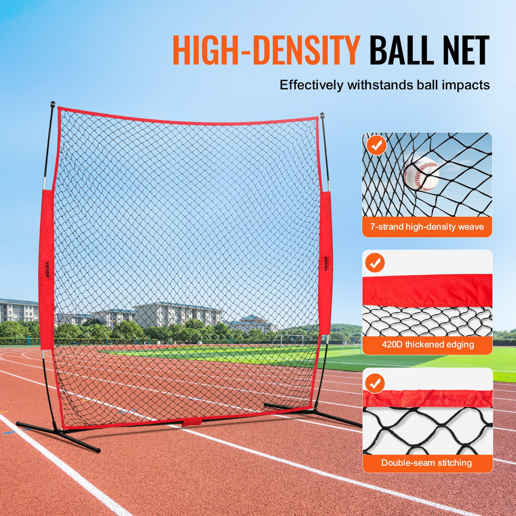 VEVOR 7x7 pies Red de barrera para deportes de pelota