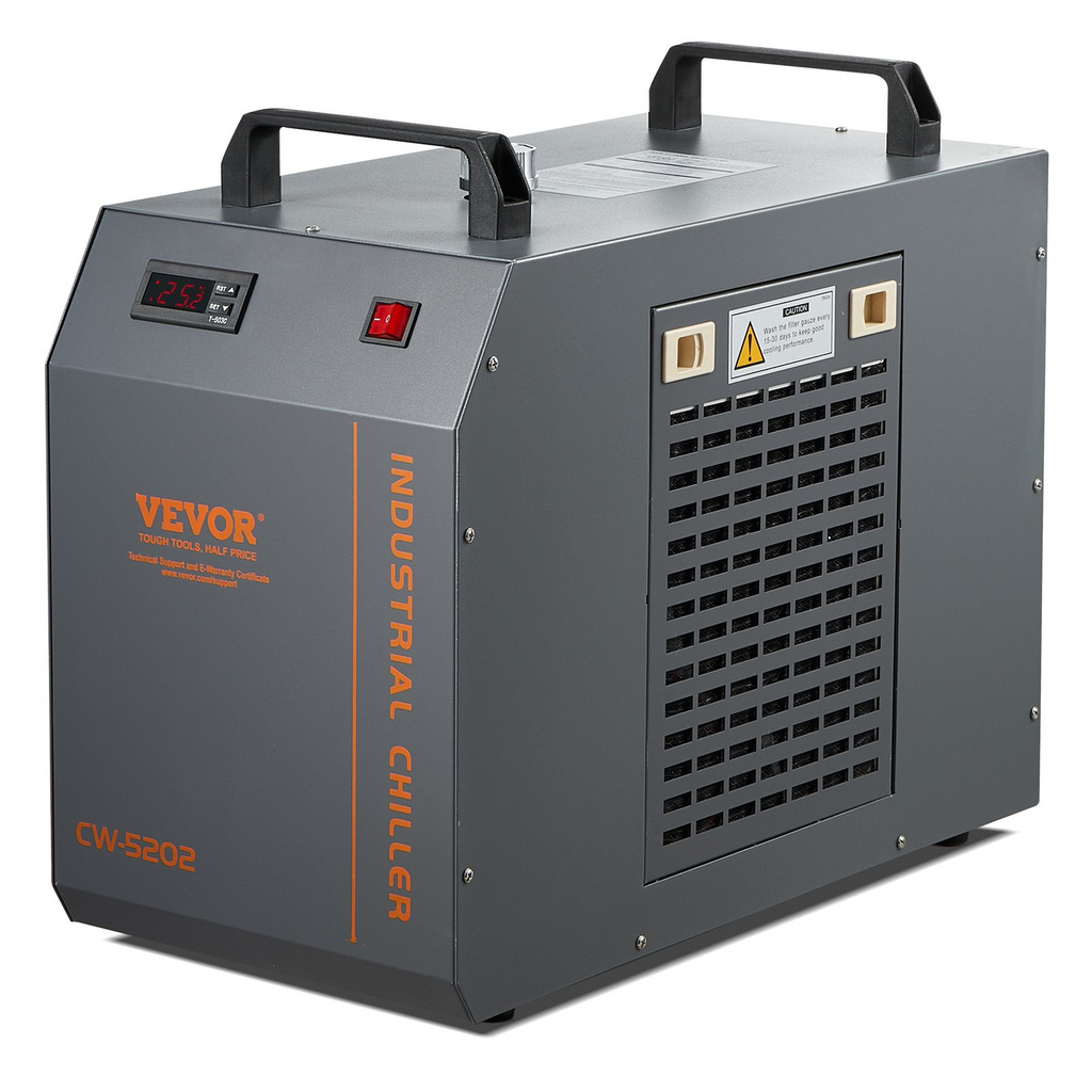 Enfriador de agua industrial VEVOR CW-5202 capacidad de tanque de agua de 7 l caudal máximo de 18 l/min