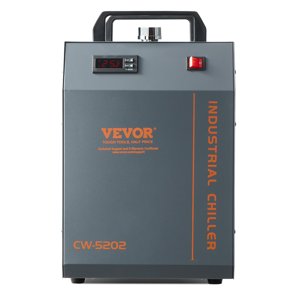 Enfriador de agua industrial VEVOR CW-5202 capacidad de tanque de agua de 7 l caudal máximo de 18 l/min