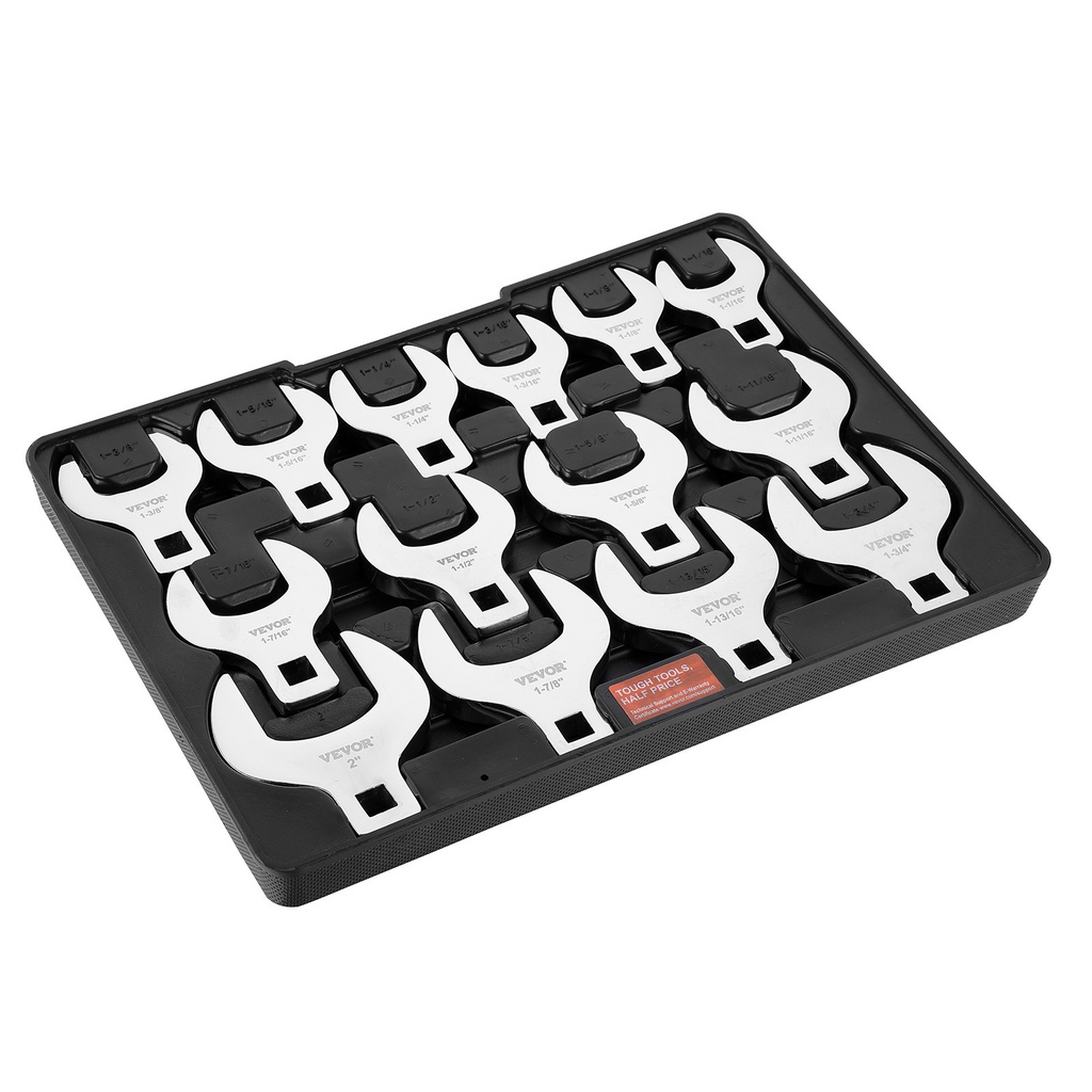 Juego de llaves de pata de gallo VEVOR 1/2" SAE 14 piezas (1-1/16" - 2")