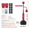 Saco de boxeo de velocidad con soporte, para adolescentes y adultos, saco de boxeo independiente de altura ajustable con guantes,