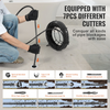Cable de limpieza de desagües VEVOR de 30 MTS x 5/8 pulgadas, cable de limpieza de desagües seccional profesional con 7 cortadores para tuberías de 0,8" a 3,9" JH2