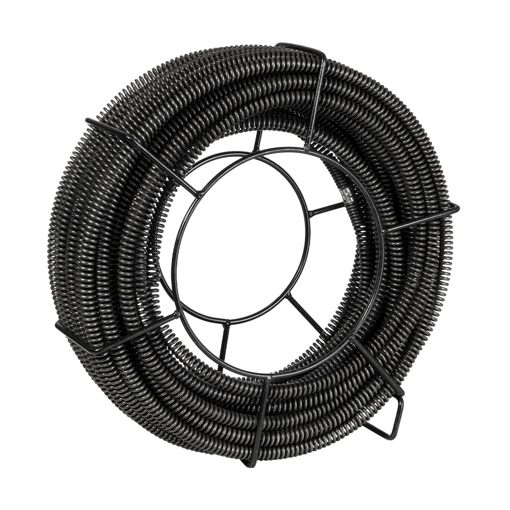 Cable de limpieza de desagües VEVOR de 30 MTS x 5/8 pulgadas, cable de limpieza de desagües seccional profesional con 7 cortadores para tuberías de 0,8" a 3,9" JH2