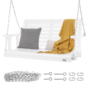 VEVOR Columpio de madera para porche de 4 pies capacidad de carga mejorada de 880 libras