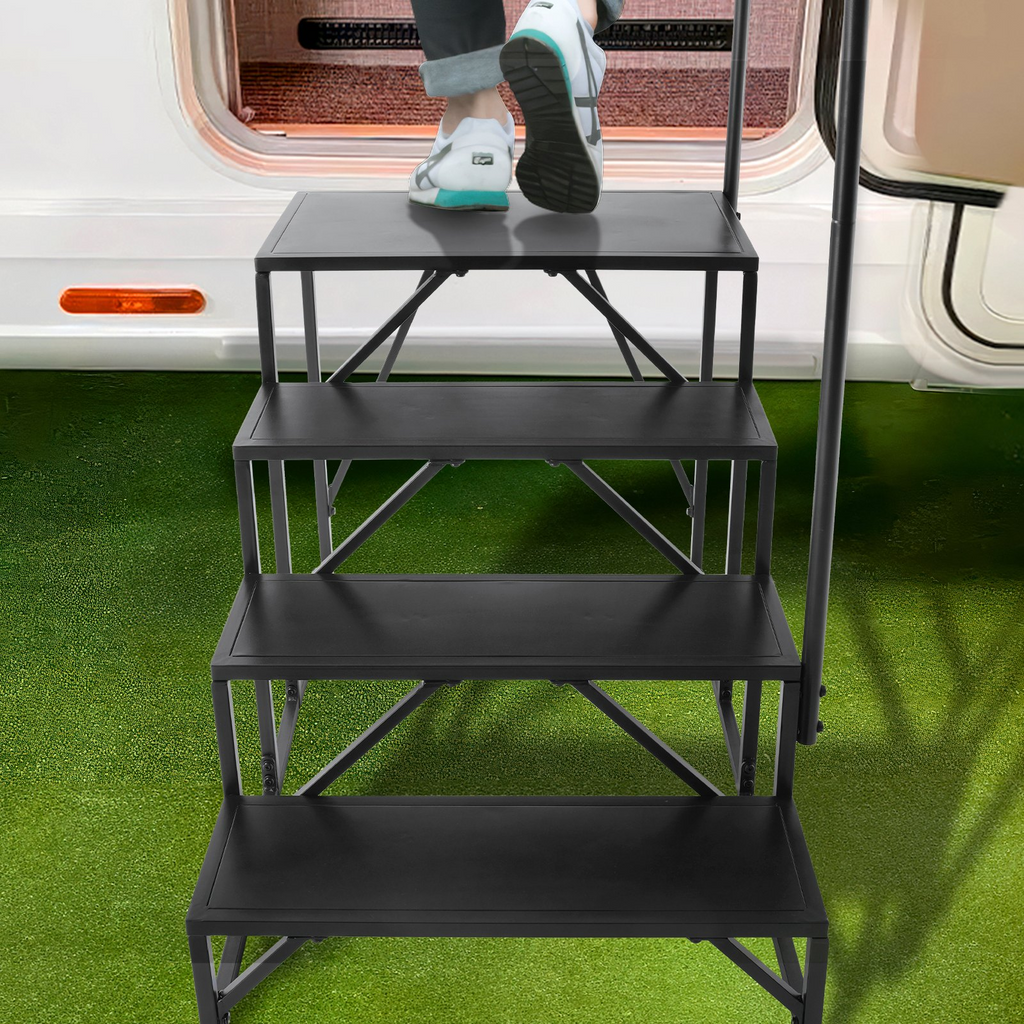 VEVOR RV Steps Escaleras para RV de 4 escalones Capacidad de carga de 440 libras