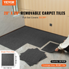 VEVOR - Alfombras modulares reutilizables de 20 x 20 pulgadas con acolchado incorporado fáciles de instalar para dormitorio (20 unidades, gris oscuro)