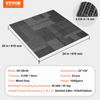 VEVOR - Alfombras modulares reutilizables de 24 x 24 pulgadas con acolchado incorporado