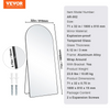 VEVOR Espejo de cuerpo entero arqueado 71'' x 32'' de pie grande para colgar en la pared con marco de aleación de aluminio color negro