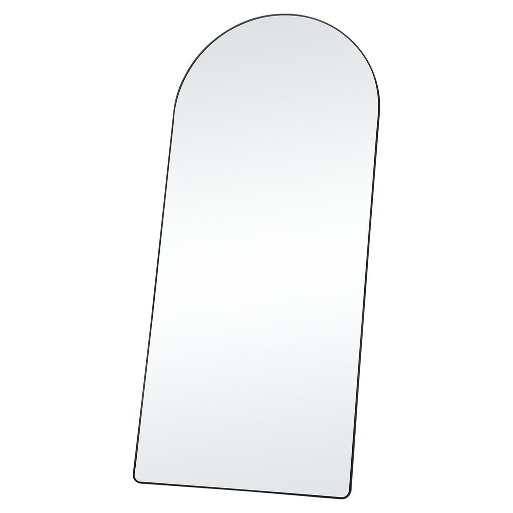 VEVOR Espejo de cuerpo entero arqueado 71'' x 32'' de pie grande para colgar en la pared con marco de aleación de aluminio color negro