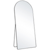VEVOR Espejo de cuerpo entero arqueado 71'' x 32'' de pie grande para colgar en la pared con marco de aleación de aluminio color negro