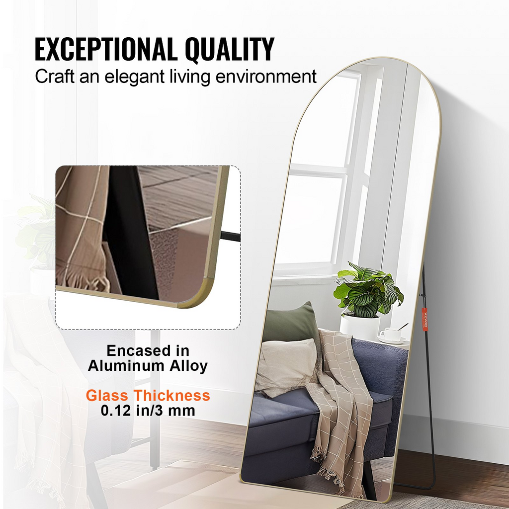 VEVOR Espejo de cuerpo entero arqueado 71'' x 30''