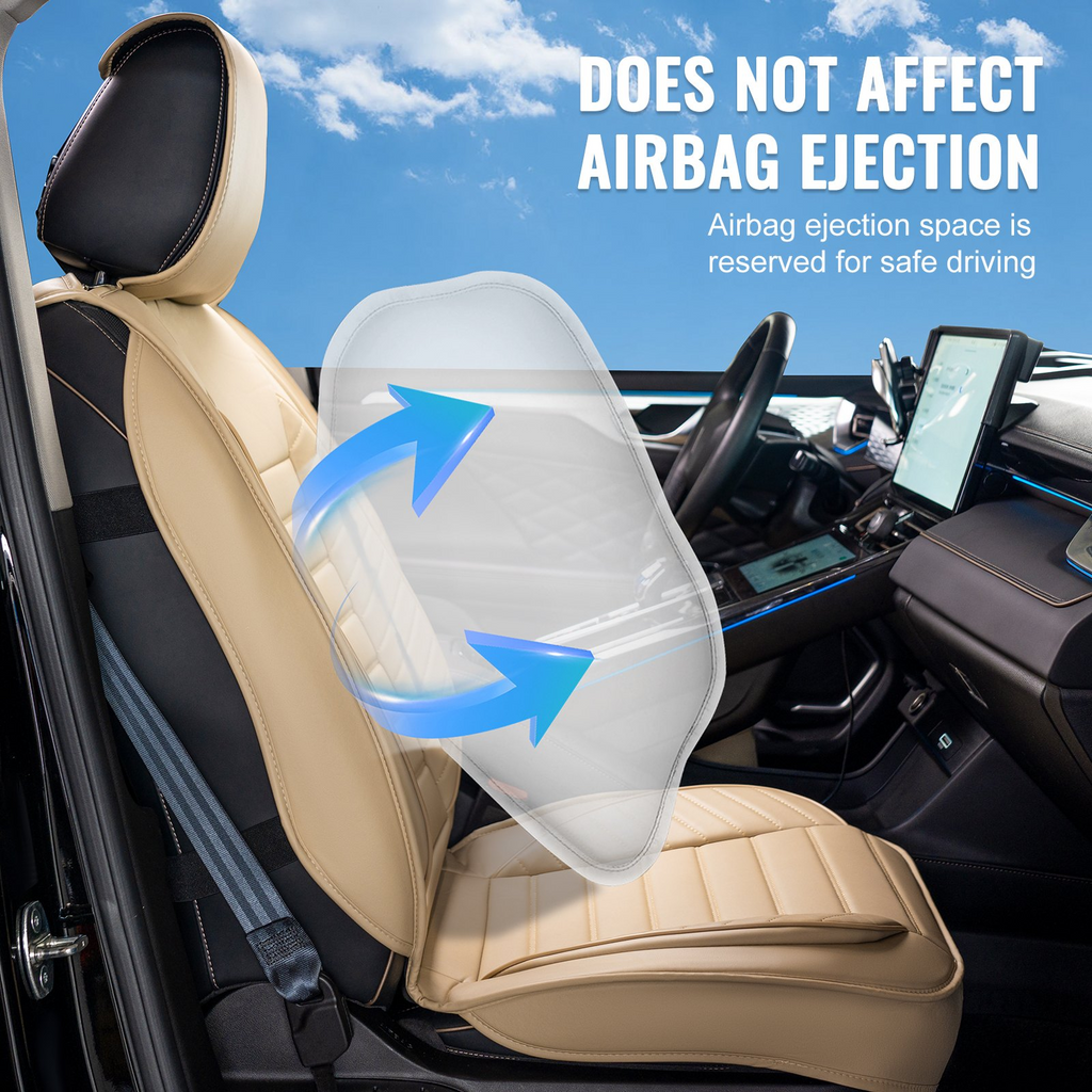 Fundas de asiento VEVOR universales para asientos delanteros de coche 2 piezas de piel sintética