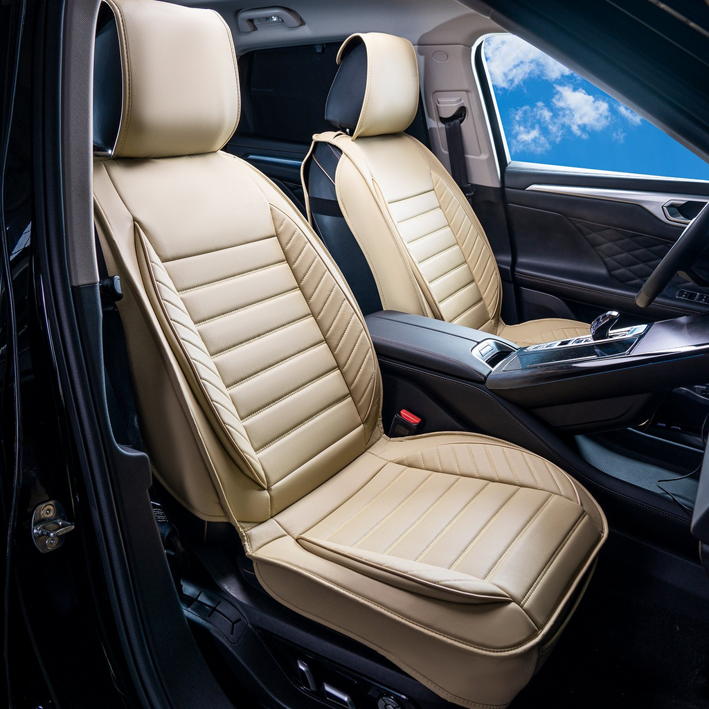 Fundas de asiento VEVOR universales para asientos delanteros de coche 2 piezas de piel sintética
