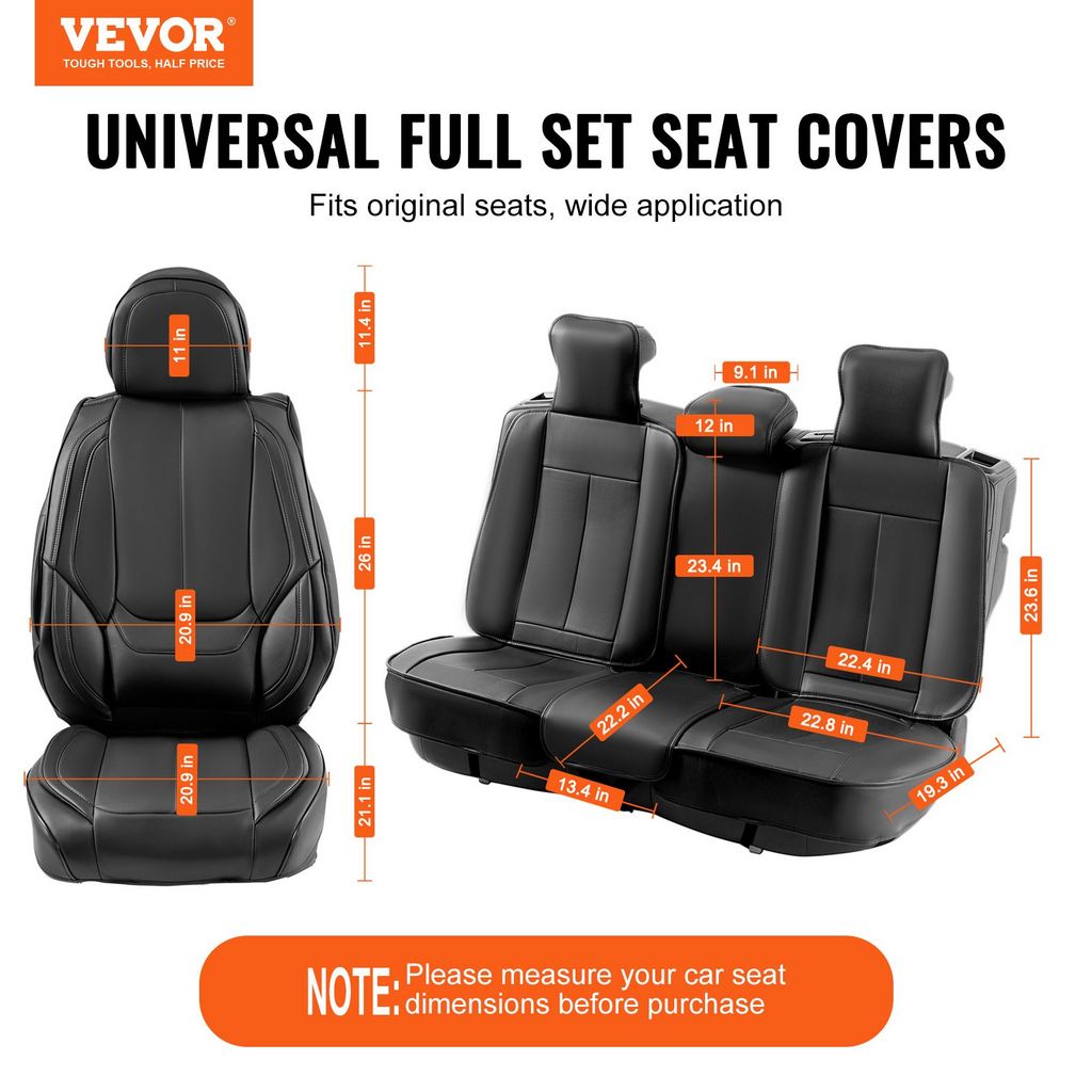 Fundas de asiento VEVOR universales para asientos de coche asiento delantero y trasero 13 piezas