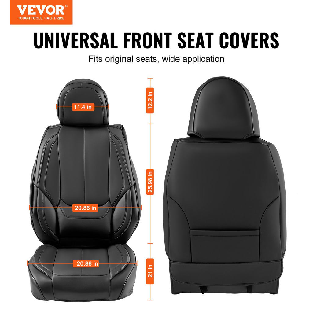 Fundas de asiento VEVOR 6 piezas de piel sintética