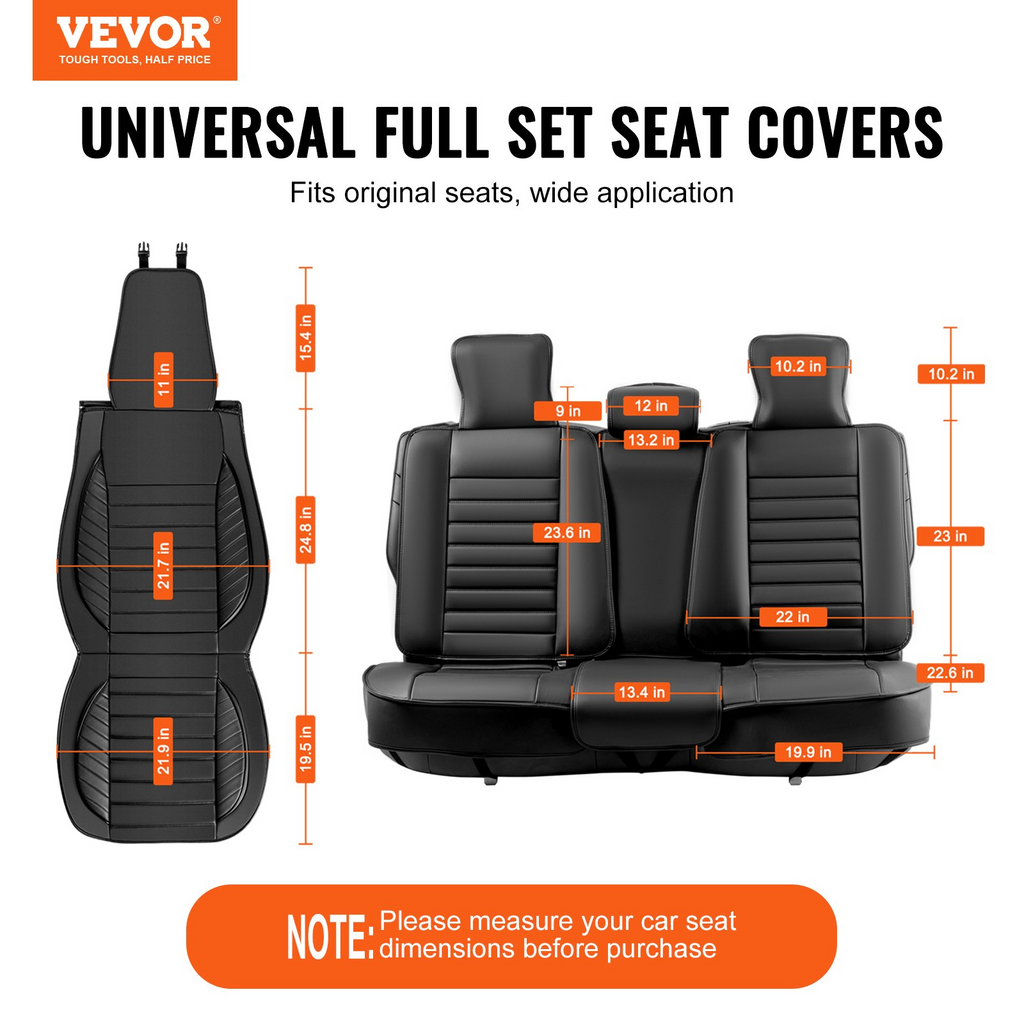 Fundas de asiento VEVOR juego completo de fundas universales para asientos de coche