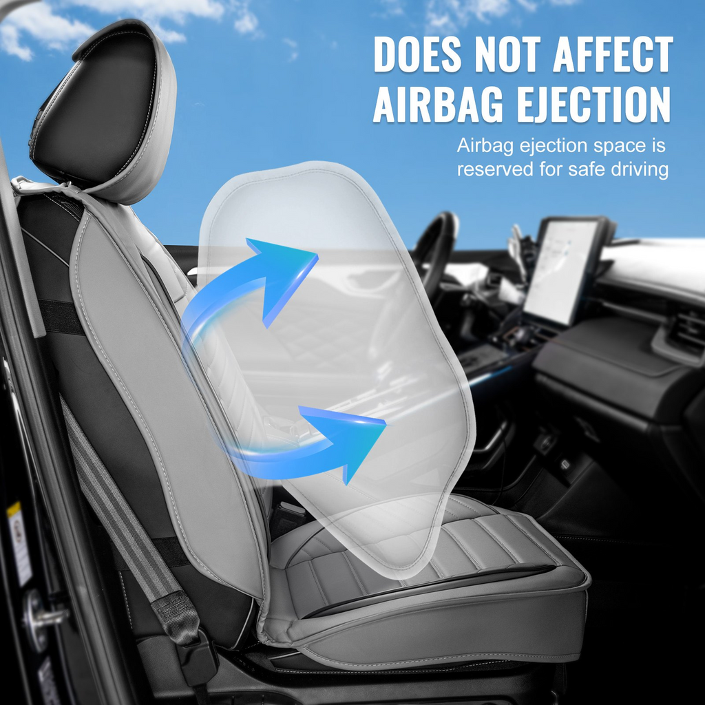 Fundas de asiento VEVOR para asientos delanteros de coche 2 piezas de piel sintética