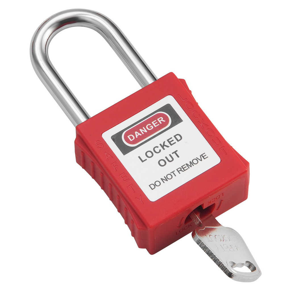Juego de cerraduras de bloqueo y etiquetado VEVOR 10 candados de seguridad rojos con 2 llaves por cerradura cerraduras de bloqueo que cumplen con la normativa OSHA