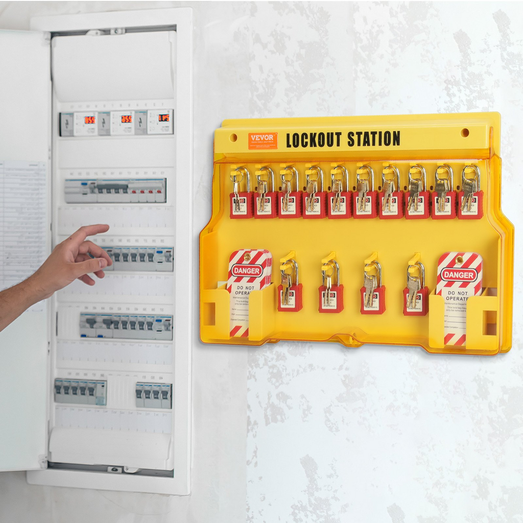 Kit de bloqueo y etiquetado eléctrico VEVOR 60 piezas incluye candados