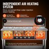 Calentador de alimentos comercial de 4 sartenes mesa de vapor eléctrica de 4 x 20,6 qt de 2000 W