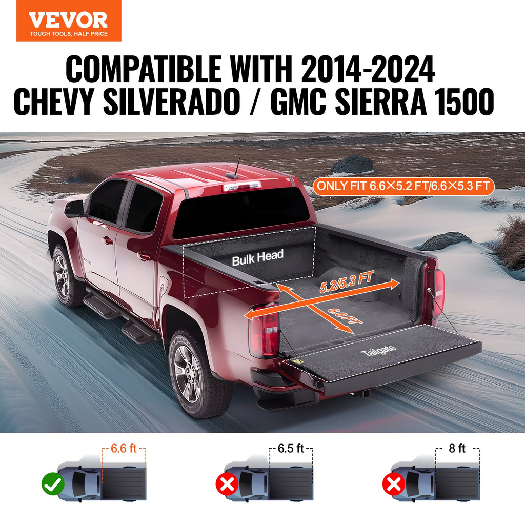 VEVOR - Funda enrollable para caja de camioneta
