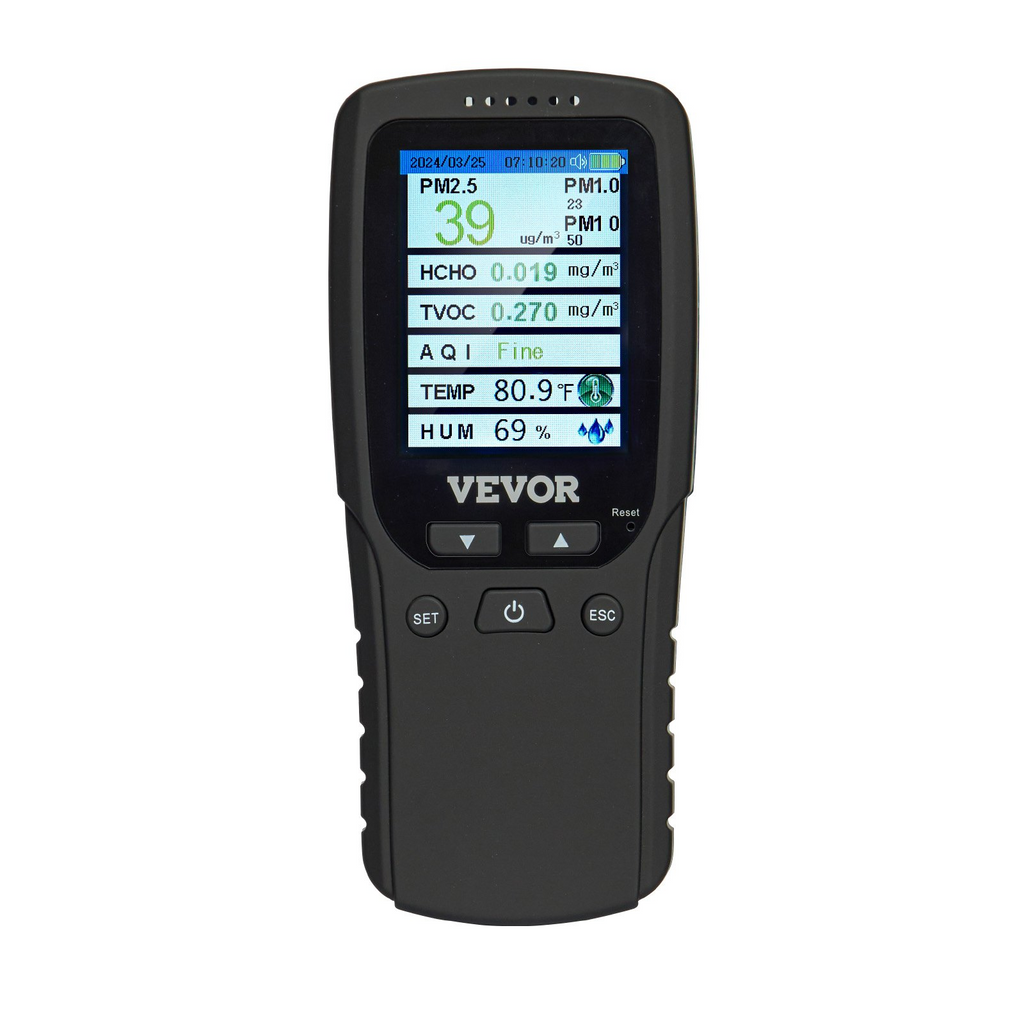 Monitor de calidad del aire VEVOR 8 en 1