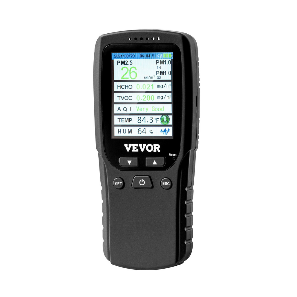 Monitor de calidad del aire VEVOR 8 en 1